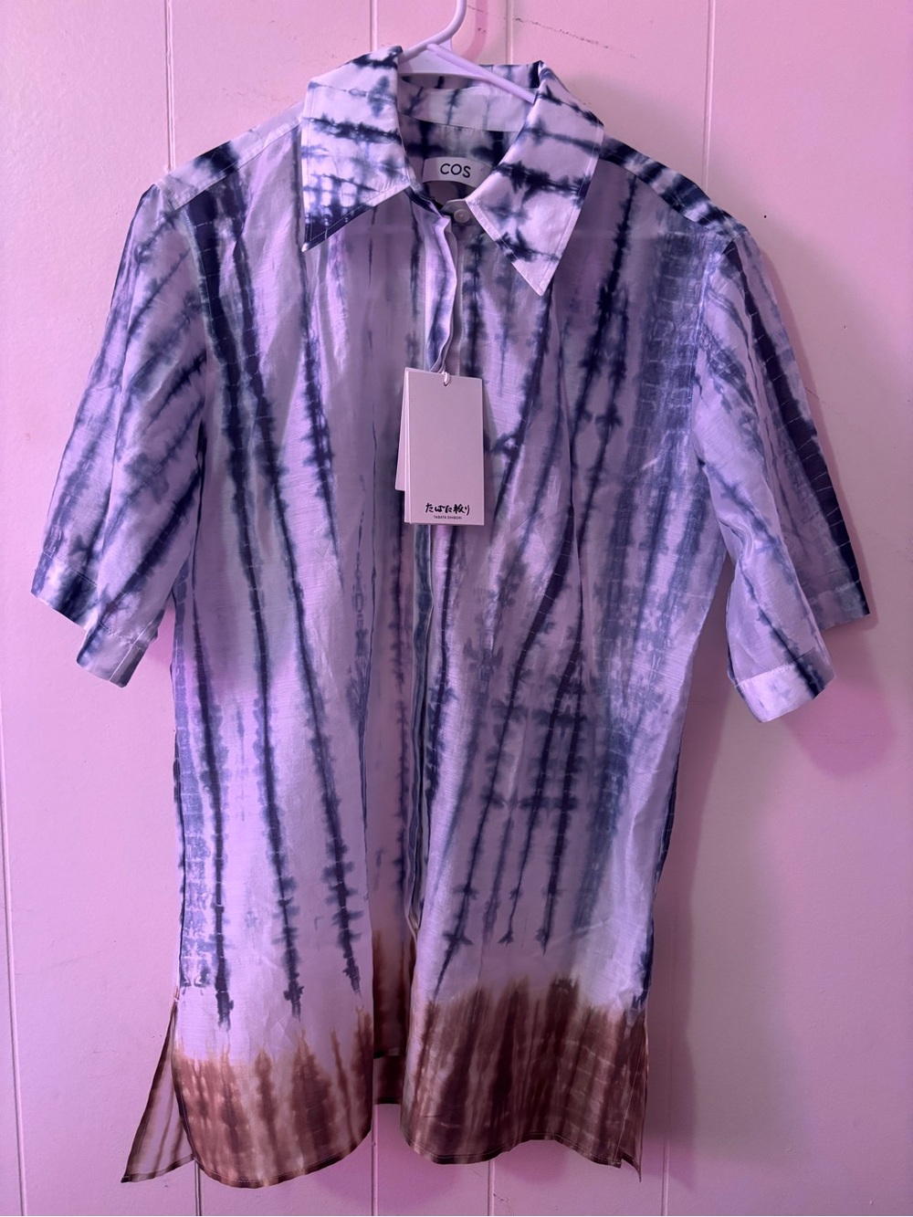 NWT COS x Tabata Shibora Sleeve Tie die shirt sz 6